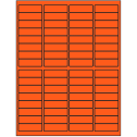 1.9375" x 0.625" Fluorescent Red Rectangular Sheet Labels