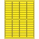 1.9375" x 0.625" Fluorescent Yellow Rectangular Sheet Labels
