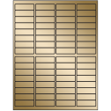 1.9375" x 0.625" Gold Foil Rectangular Sheet Labels