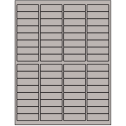1.9375" x 0.625" Gray Rectangular Sheet Labels