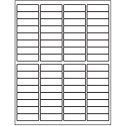 1.9375" x 0.625" White Matte Litho Rectangular Sheet Labels