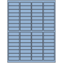 1.9375" x 0.625" Pastel Blue Rectangular Sheet Labels