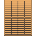 1.9375" x 0.625" Pastel Orange Rectangular Sheet Labels