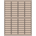 1.9375" x 0.625" Pastel Tan Rectangular Sheet Labels