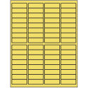 1.9375" x 0.625" Pastel Yellow Rectangular Sheet Labels