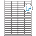 1.9375" x 0.625" White Rectangular Sheet Labels - Removable Adhesive