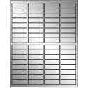 1.9375" x 0.625" Silver Foil Rectangular Sheet Labels