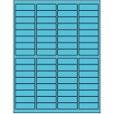 1.9375" x 0.625" Turquoise Rectangular Sheet Labels