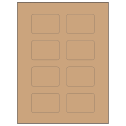 2.6" x 1.77" Brown Kraft Rectangular Sheet Labels