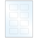 2.6" x 1.77" Crystal Clear Rectangular Sheet Labels