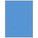 2.6" x 1.77" Fluorescent Blue Rectangular Sheet Labels
