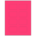 2.6" x 1.77" Fluorescent Pink Rectangular Sheet Labels