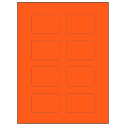 2.6" x 1.77" Fluorescent Red Rectangular Sheet Labels