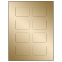 2.6" x 1.77" Gold Foil Rectangular Sheet Labels