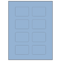 2.6" x 1.77" Pastel Blue Rectangular Sheet Labels