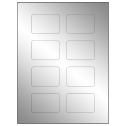 2.6" x 1.77" Silver Foil Rectangular Sheet Labels