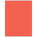 2.6" x 1.77" Red Rectangular Sheet Labels
