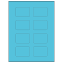 2.6" x 1.77" Turquoise Rectangular Sheet Labels