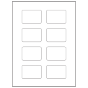 2.6" x 1.77" White Vinyl Drum Rectangular Sheet Labels