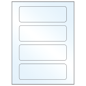 6.5" x 2.0875" Crystal Clear Rectangular Sheet Labels