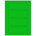 6.5" x 2.0875" Fluorescent Green Rectangular Sheet Labels