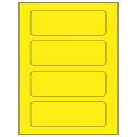 6.5" x 2.0875" Fluorescent Yellow Rectangular Sheet Labels