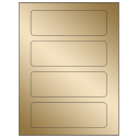 6.5" x 2.0875" Gold Foil Rectangular Sheet Labels