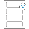 6.5" x 2.0875" Photo Gloss Rectangular Sheet Labels