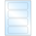 6.5" x 2.0875" White Premium High Gloss Rectangular Sheet Labels