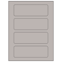 6.5" x 2.0875" Gray Rectangular Sheet Labels