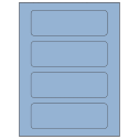 6.5" x 2.0875" Pastel Blue Rectangular Sheet Labels