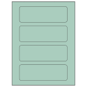 6.5" x 2.0875" Pastel Green Rectangular Sheet Labels