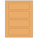 6.5" x 2.0875" Pastel Orange Rectangular Sheet Labels
