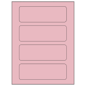 6.5" x 2.0875" Pastel Pink Rectangular Sheet Labels