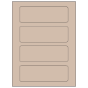 6.5" x 2.0875" Pastel Tan Rectangular Sheet Labels