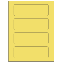 6.5" x 2.0875" Pastel Yellow Rectangular Sheet Labels
