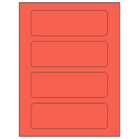 6.5" x 2.0875" Red Rectangular Sheet Labels