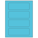 6.5" x 2.0875" Turquoise Rectangular Sheet Labels