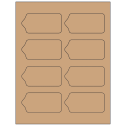 3.5625" x 1.75" Brown Kraft Sheet Labels