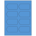 3.5625" x 1.75" Fluorescent Blue Sheet Labels
