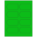 3.5625" x 1.75" Fluorescent Green Sheet Labels