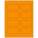 3.5625" x 1.75" Fluorescent Orange Sheet Labels