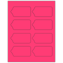 3.5625" x 1.75" Fluorescent Pink Sheet Labels