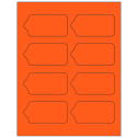 3.5625" x 1.75" Fluorescent Red Sheet Labels