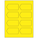 3.5625" x 1.75" Fluorescent Yellow Sheet Labels