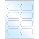 3.5625" x 1.75" White Premium High Gloss Sheet Labels