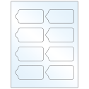 3.5625" x 1.75" White Mid Gloss Sheet Labels