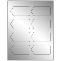 3.5625" x 1.75" Silver Foil Sheet Labels