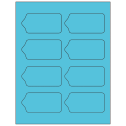 3.5625" x 1.75" Turquoise Sheet Labels