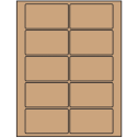 3.5" x 2" Brown Kraft Rectangular Sheet Labels